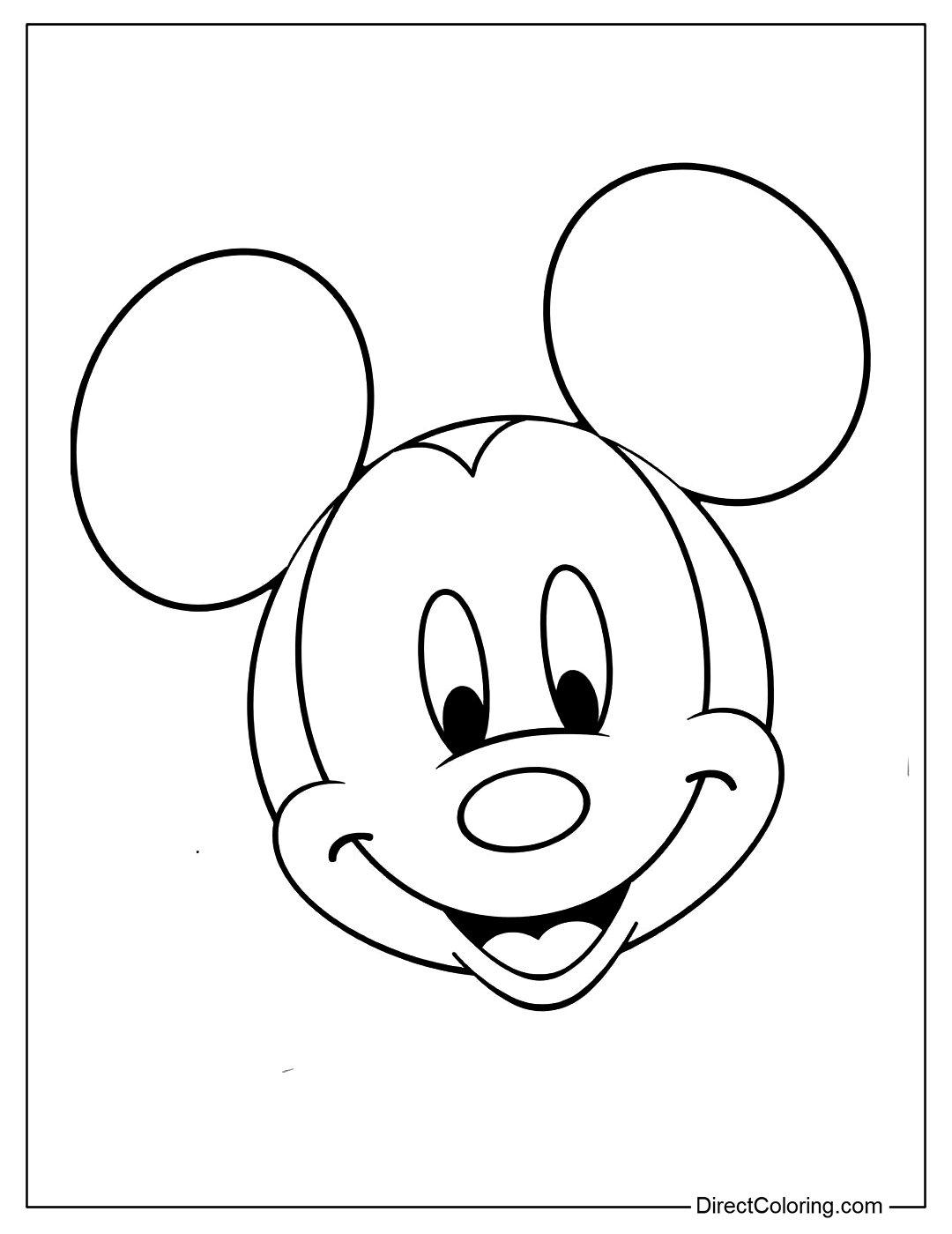 Mickey Mouse Head To Color